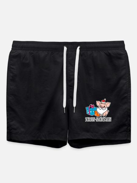 Merry Christmas with the Pig Nightman! - Swim Trunks - black