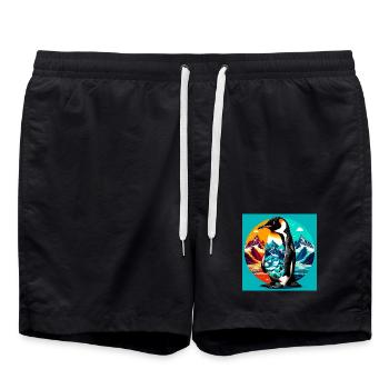 pingouin - Short de bain - noir - Devant - AI Model Male 185 light (185cm)