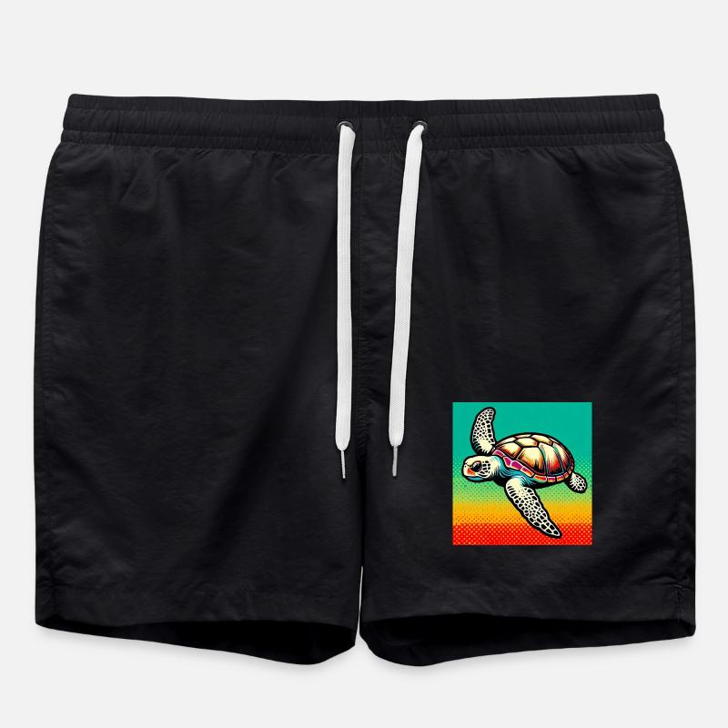 turtle - Swim Trunks - black