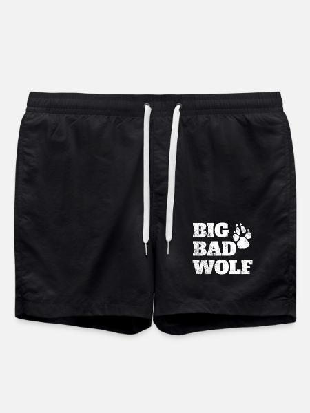 Bad Wolf Halloween Costume Bad Wolf - Swim Trunks - black