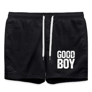 Guter Junge - Badeshorts - Schwarz - Vorne - AI Model Male 185 light (185cm)