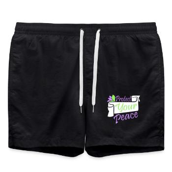 Protégez votre paix Santé mentale Pleine conscience - Short de bain - noir - Devant - AI Model Male 185 light (185cm)