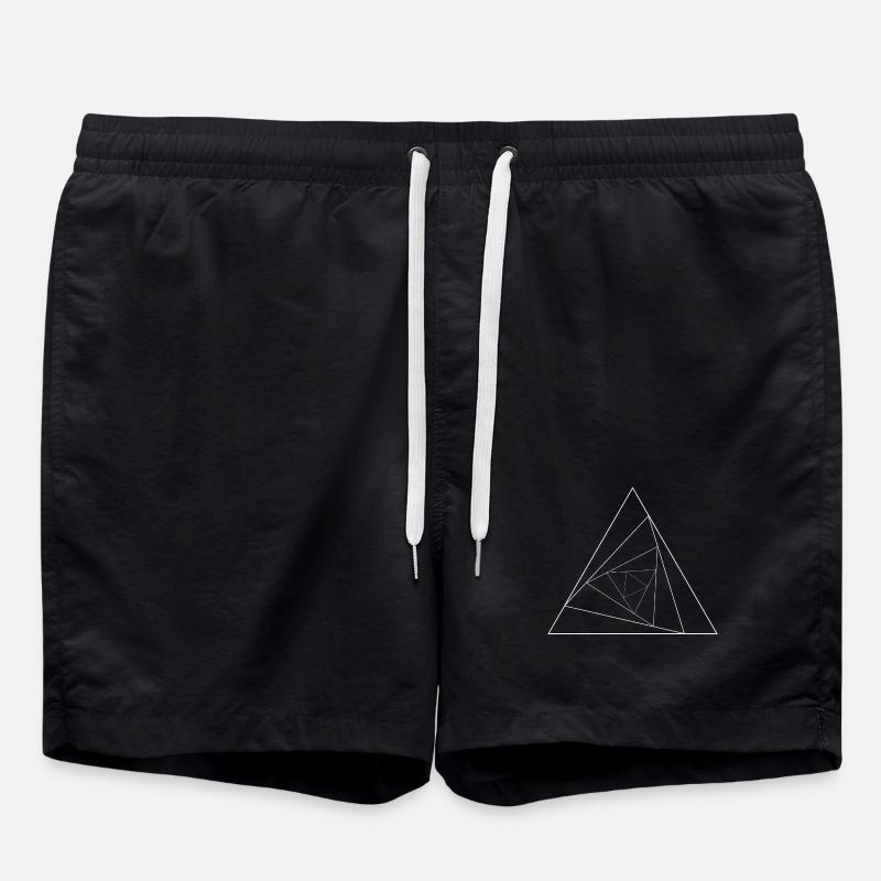 Triangular triangle - Swim Trunks - black