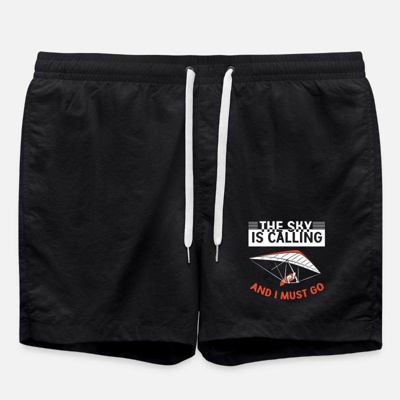 Paragliding Paragliding Paraglider Paraglider - Swim Trunks - black