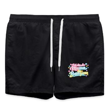 Idée cadeau de la mère du marié - Short de bain - noir - Devant - AI Model Male 185 light (185cm)