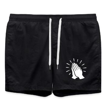 Prière Main Prie - Short de bain - noir - Devant - AI Model Male 185 light (185cm)