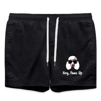 Lunettes de soleil caniche drôles, cadeau Hey Paws Up - Short de bain - noir - Devant - AI Model Male 185 light (185cm)