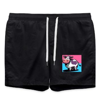 vache - Short de bain - noir - Devant - AI Model Male 185 light (185cm)