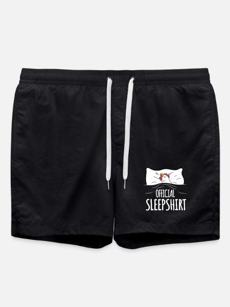Chicken Sleep Shirt - Swim Trunks - black