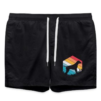 German Pointer Dog German Shorthair - Swim Trunks - black - Front - AI Model Male 185 light (185cm)