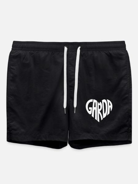 Garda Heart Font Logo - Swim Trunks - black