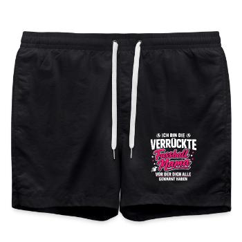 La Maman Folle du Foot - Short de bain - noir - Devant - AI Model Male 185 light (185cm)