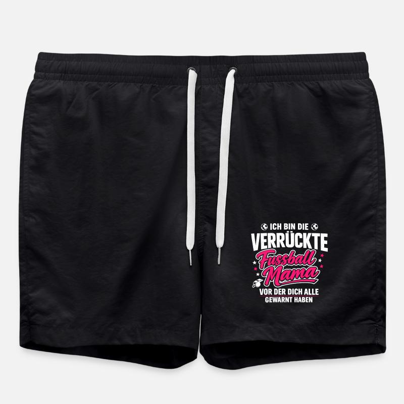 The Crazy Soccer Mom - Swim Trunks - black