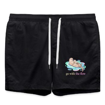 Nimm das Flow Otter Duo - Badeshorts - Schwarz - Vorne - AI Model Male 185 light (185cm)