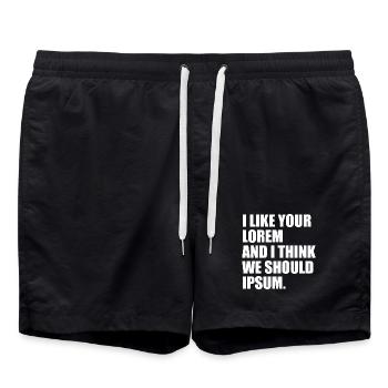 Perfekter Humor für Grafikdesigner, Webdesigner - Badeshorts - Schwarz - Vorne - AI Model Male 185 light (185cm)
