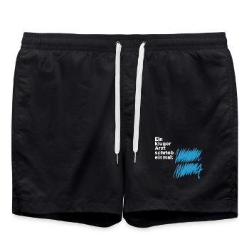 Ein Kluger Arzt Medizinstudent Praxis Ärzte Arzt - Badeshorts - Schwarz - Vorne - AI Model Male 185 light (185cm)