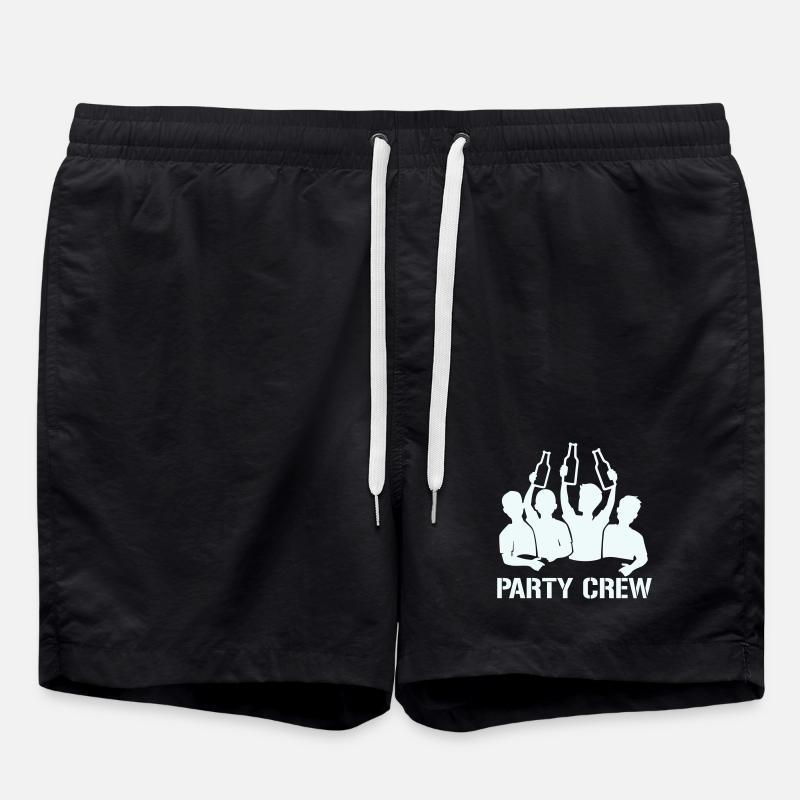 Bottle Raise Party Crew - Swim Trunks - black