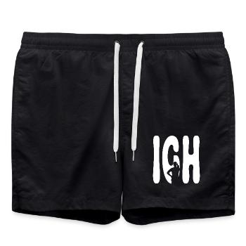 I Silhouette Typo Force - Thumbs Up - Swim Trunks - black - Front - AI Model Male 185 light (185cm)