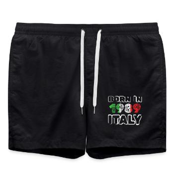 NÉ EN 1989 T-SHIRT VINTAGE D’ITALIE - Short de bain - noir - Devant - AI Model Male 185 light (185cm)