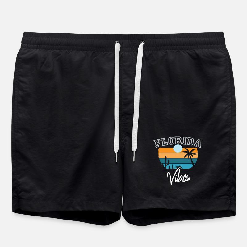 Ambiances floride Rétro Florida - Short de bain - noir