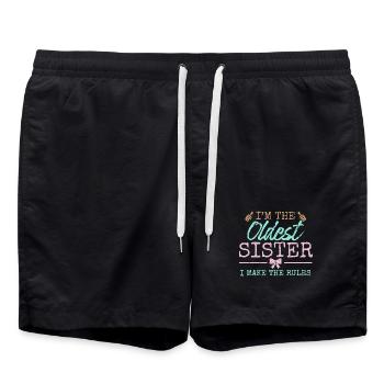 T-shirt graphique Règles de la Sœur Aînée - Short de bain - noir - Devant - AI Model Male 185 light (185cm)