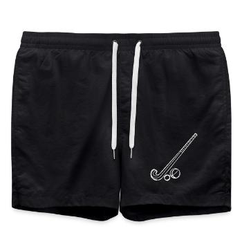 Tirage de bâtons et de ballons de hockey sur gazon - Short de bain - noir - Devant - AI Model Male 185 light (185cm)