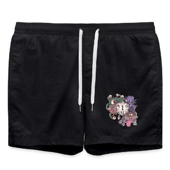 Échec du cadeau de dés D20 sur table de jeu de rôle - Short de bain - noir - Devant - AI Model Male 185 light (185cm)