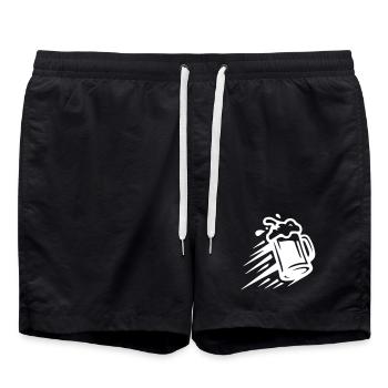 Icône de chope de bière - Short de bain - noir - Devant - AI Model Male 185 light (185cm)