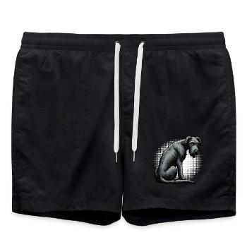 Lévrier irlandais Lévrier Propriétaire de chien de lévrier Fan de chien de loup - Short de bain - noir - Devant - AI Model Male 185 light (185cm)