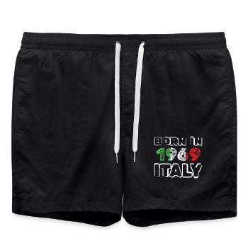 1969 - Badeshorts - Schwarz - Vorne - AI Model Male 185 light (185cm)