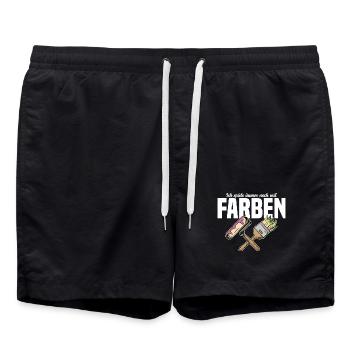 Ich spiele immer noch mit Farben - Badeshorts - Schwarz - Vorne - AI Model Male 185 light (185cm)