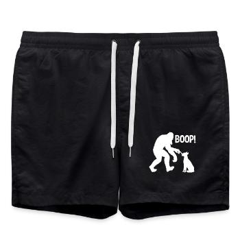 Funny Bigfoot Yeti Boop The Snoot Dog Humor - Badeshorts - Schwarz - Vorne - AI Model Male 185 light (185cm)