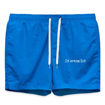 Ich vermisse Dich - Badeshorts - Cobalt blue - Vorne
