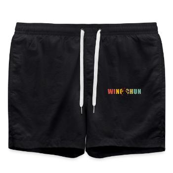 Wing Chun - Badeshorts - Schwarz - Vorne - AI Model Male 185 light (185cm)