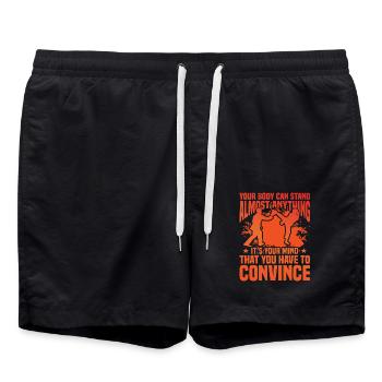 Taekwondo - Badeshorts - Schwarz - Vorne - AI Model Male 185 light (185cm)