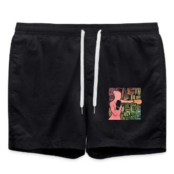 Boxeur Femme - Short de bain - noir - Devant - AI Model Male 185 light (185cm)