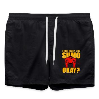 J’aime vraiment le sumo, d’accord ? - Short de bain - noir - Devant - AI Model Male 185 light (185cm)