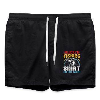 Lucky Fishing Shirt nicht waschen - Badeshorts - Schwarz - Vorne - AI Model Male 185 light (185cm)