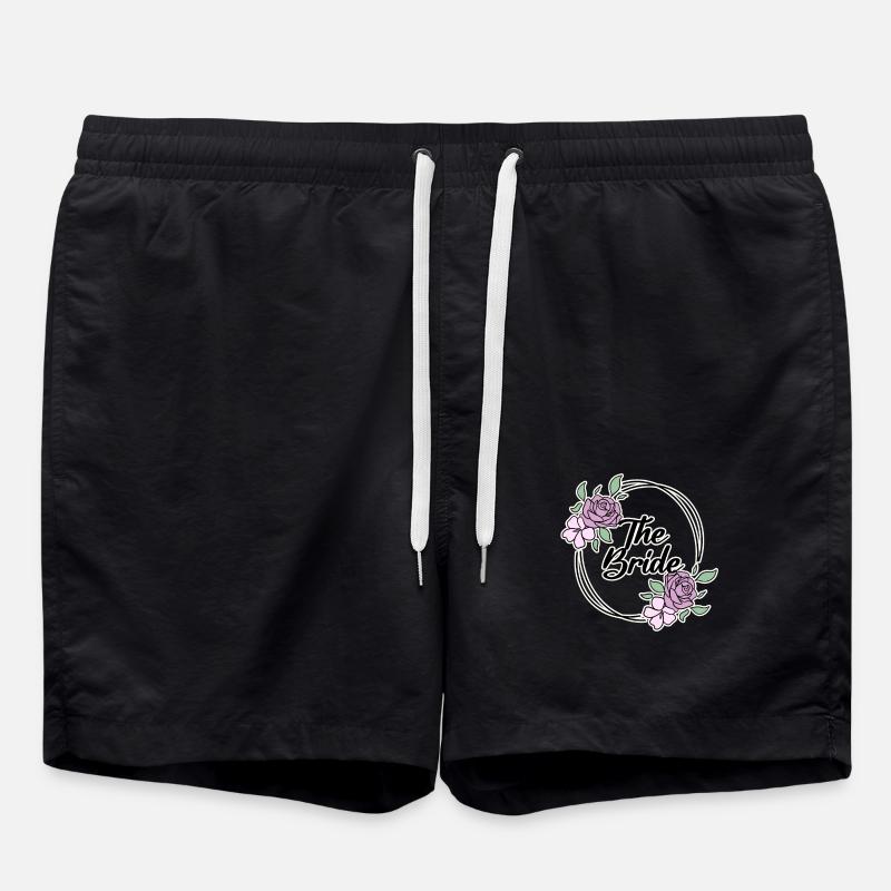 Motif de mariée - Short de bain - noir