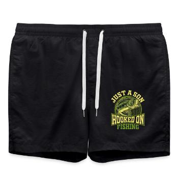 Juste un fils accro à la pêche - Short de bain - noir - Devant - AI Model Male 185 light (185cm)