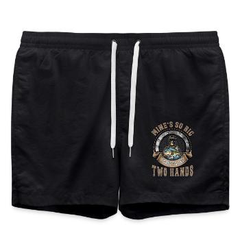 Le mien est si gros que je dois utiliser deux mains - Short de bain - noir - Devant - AI Model Male 185 light (185cm)