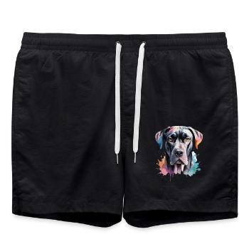 Great Dane Great Dane Dog Cool Large - Swim Trunks - black - Front - AI Model Male 185 light (185cm)