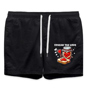 RÉPANDEZ L’AMOUR - Short de bain - noir - Devant - AI Model Male 185 light (185cm)
