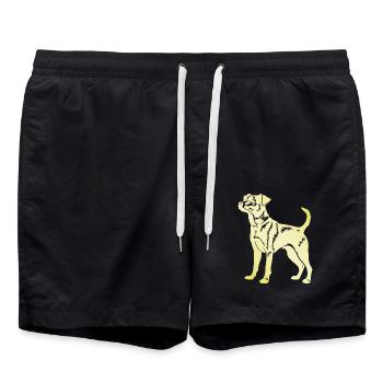 Silhouette de chien Jack Russell Terrier - Short de bain - noir - Devant - AI Model Male 185 light (185cm)
