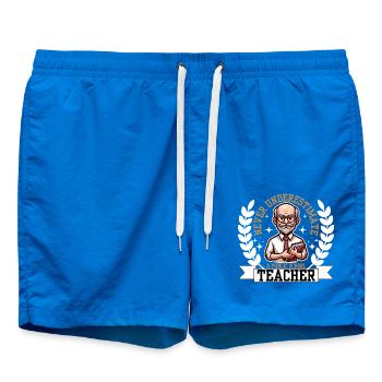 NEVER UNDERSTIMATE A PUBLIC SCHOOL TEACHER - Swim Trunks - cobalt blue - Front