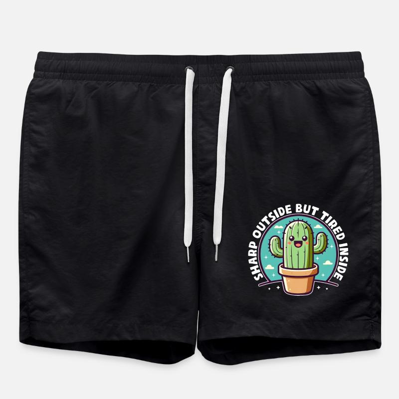 SHARP OUTSIDE BUT TIRED INSIDE - Swim Trunks - black