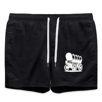 Chariot couvert pour chevaux - Short de bain - noir - Devant - AI Model Male 185 light (185cm)