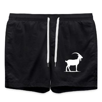 Portrait de silhouette de chèvres - Short de bain - noir - Devant - AI Model Male 185 light (185cm)