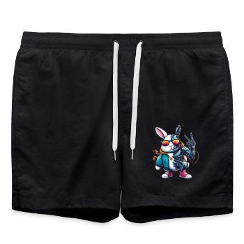 Robohase - Badeshorts - Schwarz - Vorne - AI Model Male 185 light (185cm)