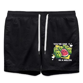 VOUS NE FAITES QU’UN DANS UN MELON - Short de bain - noir - Devant - AI Model Male 185 light (185cm)